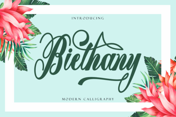Biethany: A Playful Script Font for Elegant Branding