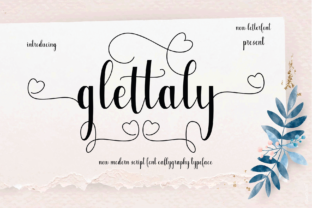 Glettaly: A Romantic Script Font for Digital Branding