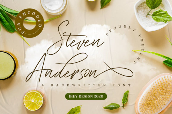 Steven Anderson: A Modern Script Font for Editorial Design